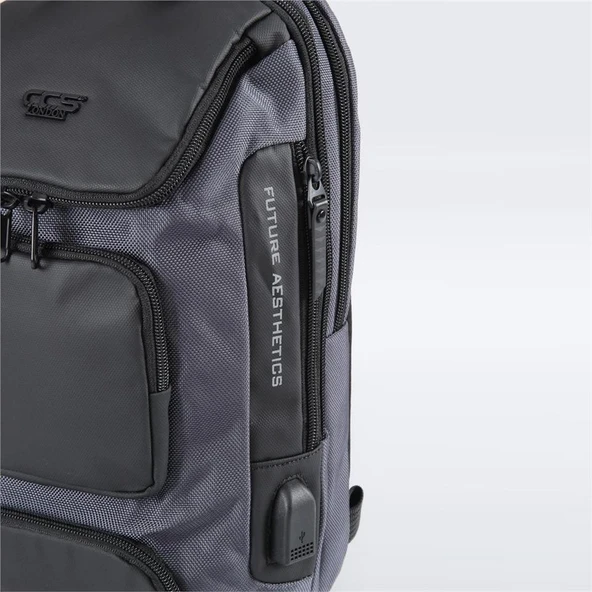 Ççs 51461 Tek Omuz Askılı Sırt ve Göğüs Çantası Gri - Resim 5