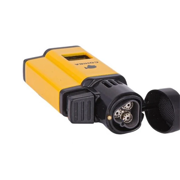 Cohiba CCM0436S 3 Jet Torch Puro Çakmağı Sarı - Resim 4