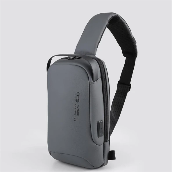 Ççs 51465 Tek Omuz Askılı Sırt ve Göğüs Çantası Gri ürün görseli