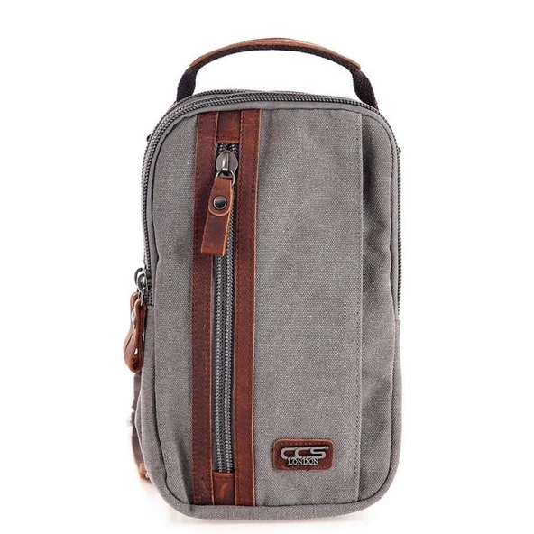 Ççs London 31468 Kanvas Çapraz Çanta Gri