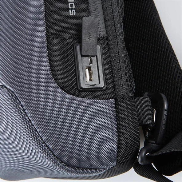 Ççs 51463 Tek Omuz Askılı Sırt ve Göğüs Çantası Gri - Resim 7