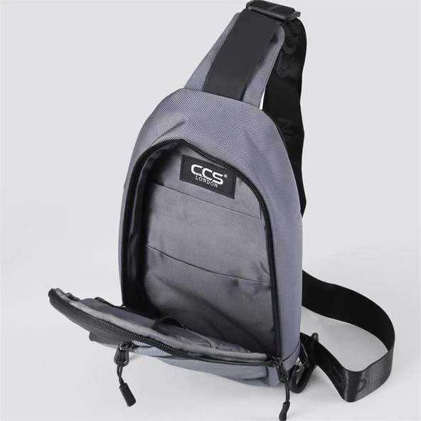 Ççs 31410 Tek Omuz Askılı Sırt ve Göğüs Çantası Gri - Resim 6