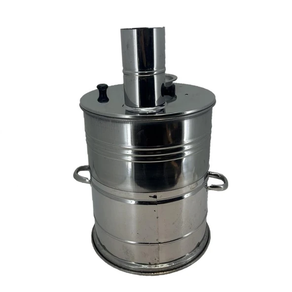 Paslanmaz 304 Çelik Demlikli 7 litre Semaver - 4