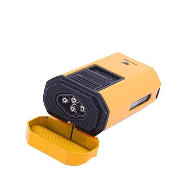Cohiba CCM0611 4 Jet Torch Masa Tipi Puro Çakmağı Sarı - Resim 2