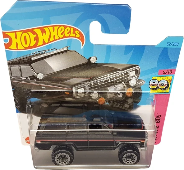 Hot Wheels - 1988 Jeep Wagoneer - Hw: The ´80S 5/10 - Hkj63 - Short Card - Arazi Aracı - Siyah Metal - Resim 2