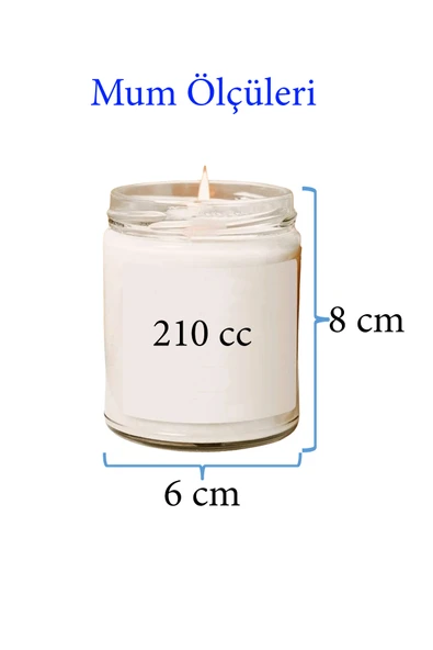 4 Adet Doğal Özel Seri Kokulu Dekoratif Kavanoz Mum 4X210 cc - Ateşli Set - RYL - Resim 2