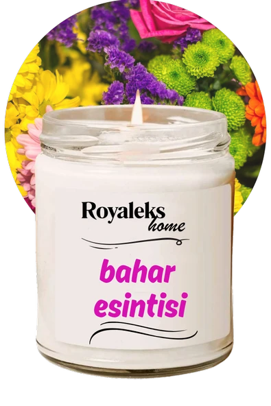 Doğal Özel Seri Kokulu Dekoratif Kavanoz Mum 210 cc - Bahar Esintisi - RYL
