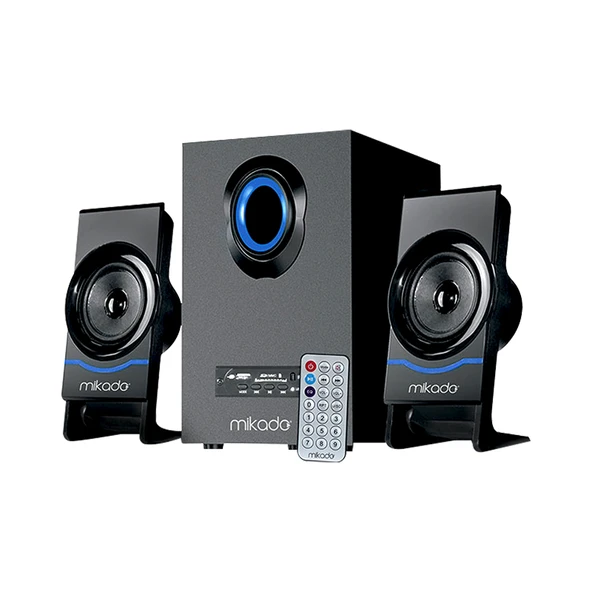 Ayt Mikado MD-1700BT 2+1 Siyah Usb Sd Kart Fm Radyo Destekli Kumandalı Multimedia Bluetooth Hoparlör Ses Sinema Sistemi