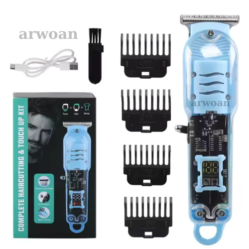 arwoan t09 profesyonel saç sakal düzeltici berber kesimi tıraş elektrikli tıraş makinesi - 7