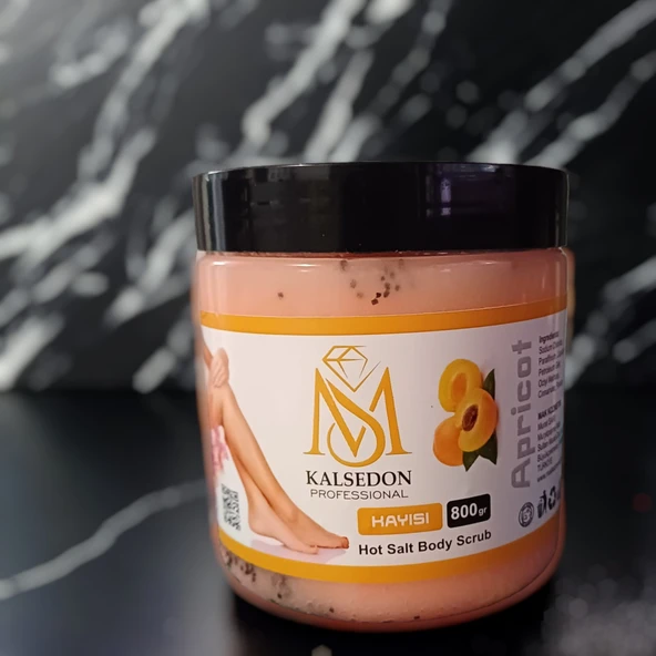Ms Kalsedon Kayısı Aromalı Canlandırıcı & Yumuşatıcı El Ayak Ve Vücut Bakım Peelingi 800gr - Resim 4