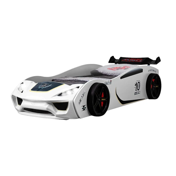 Çocuk Odası - Vento Arabalı Yatak - Sport 3 Kapılı Dolap, Masa - Beyaz - 2