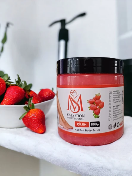 Ms Kalsedon Çilek Aromalı Canlandırıcı & Yumuşatıcı El Ayak Ve Vücut Bakım Peelingi 800gr