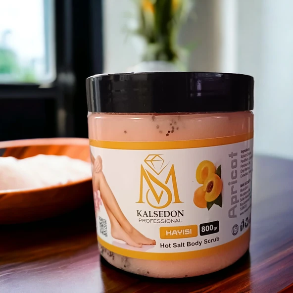 Ms Kalsedon Kayısı Aromalı Canlandırıcı & Yumuşatıcı El Ayak Ve Vücut Bakım Peelingi 800gr - Resim 3