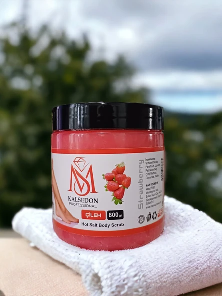 Ms Kalsedon Çilek Aromalı Canlandırıcı & Yumuşatıcı El Ayak Ve Vücut Bakım Peelingi 800gr - Resim 4