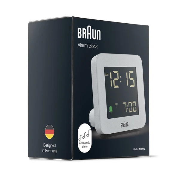Braun BC09G Gri Dijital Alarmlı Masa Saati - Resim 5