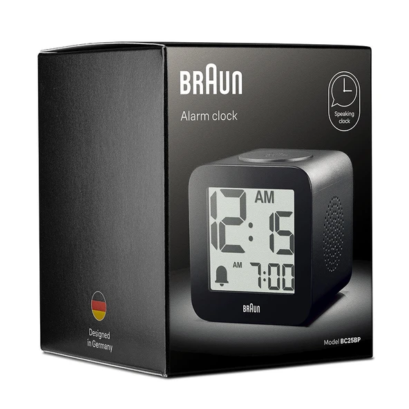 Braun BC25BP Siyah Time Speaking Dijital Alarmlı Masa Saati - Resim 8