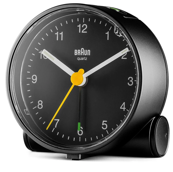 Braun BC01B Siyah Klasik Analog Alarmlı Masa Saati - Resim 3