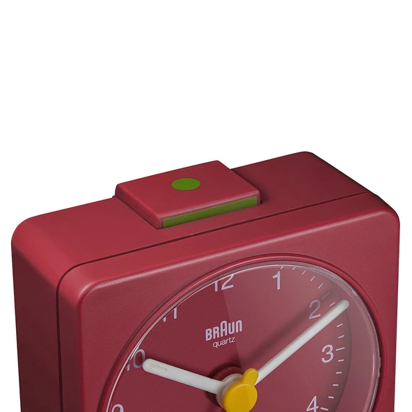 Braun BC02R Kırmızı Klasik Seyahat Analog Alarmlı Masa Saati - Resim 4