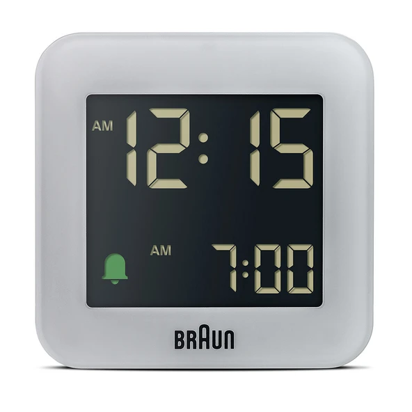 Braun BC08G Gri Klasik Seyahat Dijital Alarmlı Masa Saati