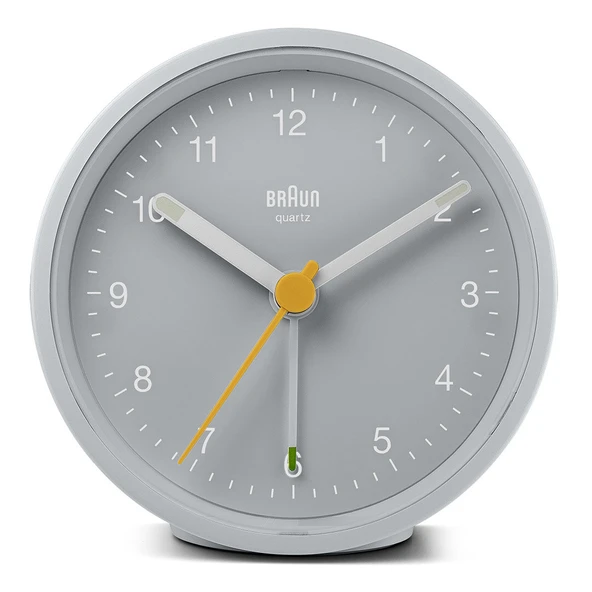 Braun BC12G Gri Klasik Analog Alarmlı Masa Saati