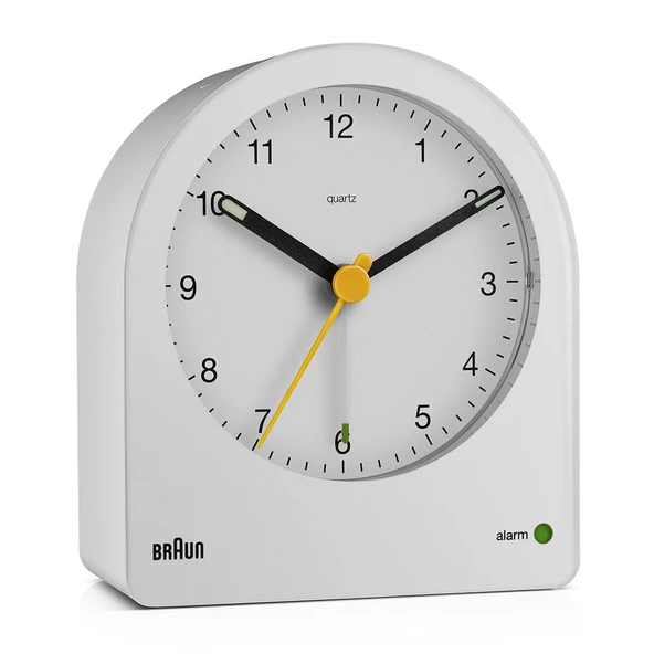 Braun BC22W Beyaz Klasik Analog Alarmlı Masa Saati - Resim 3