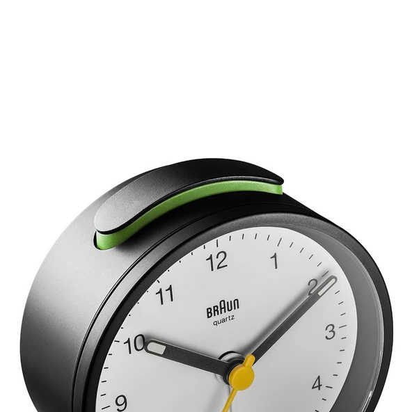 Braun BC12BW Siyah-Beyaz Klasik Analog Alarmlı Masa Saati - Resim 4