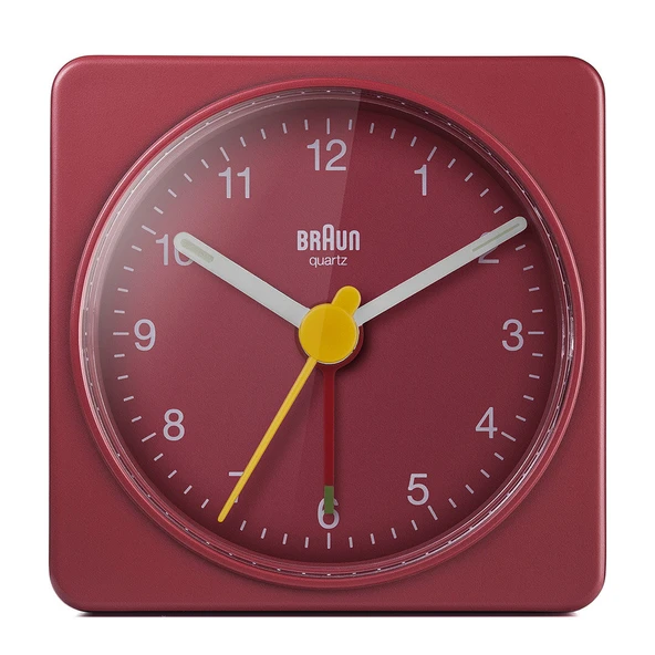 Braun BC02R Kırmızı Klasik Seyahat Analog Alarmlı Masa Saati