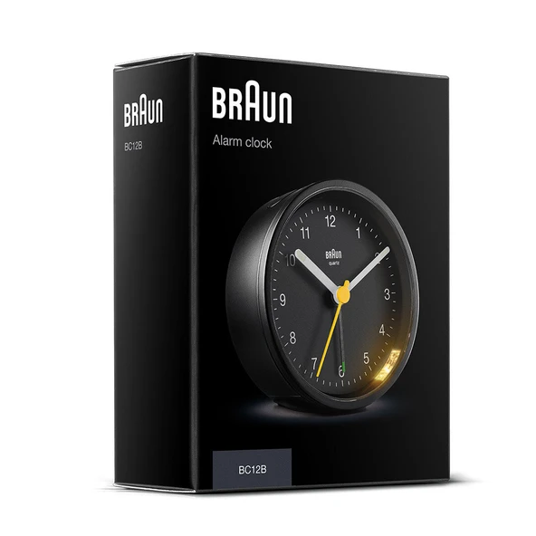 Braun BC12B Siyah Klasik Analog Alarmlı Masa Saati - Resim 6