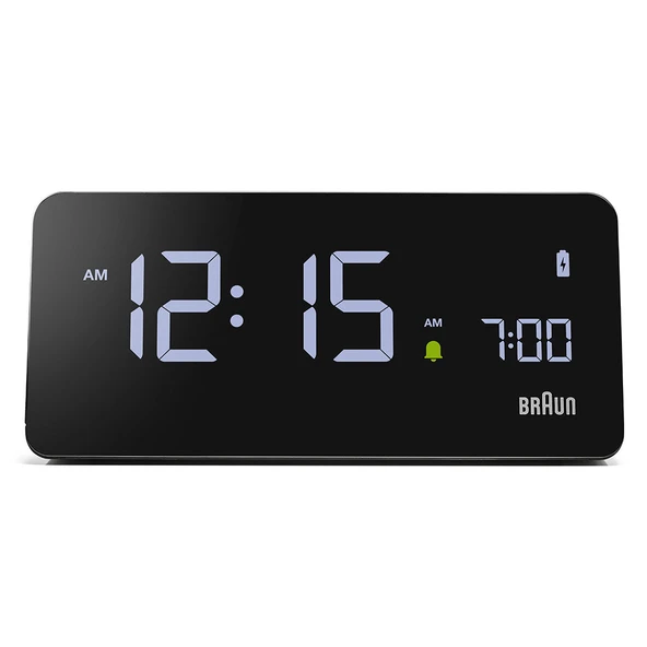 Braun BC21BEU Siyah Dijital Kablosuz Şarjlı Alarmlı Masa Saati