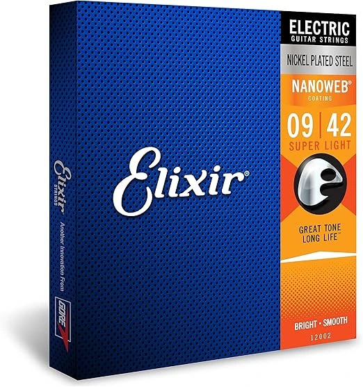 Elixir 12002 Nanoweb Super Light Elektro Gitar Teli (9-42)