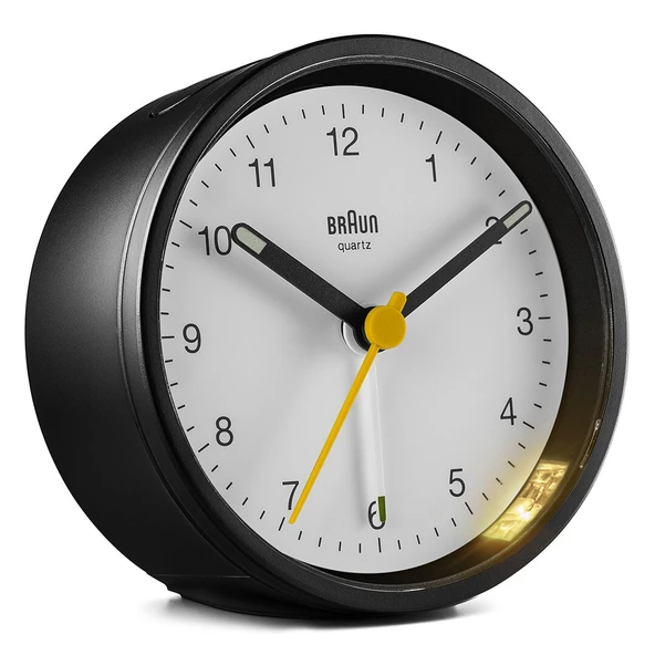 Braun BC12BW Siyah-Beyaz Klasik Analog Alarmlı Masa Saati