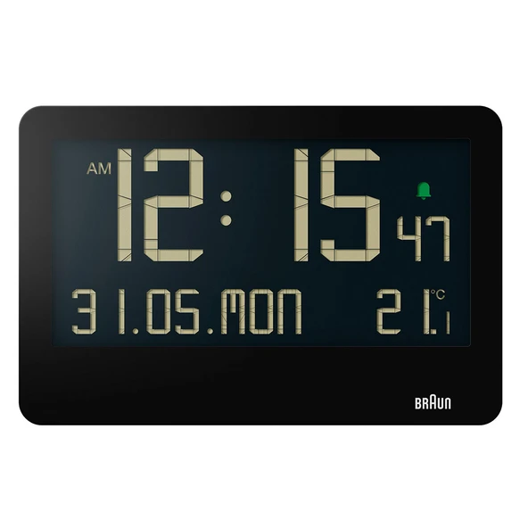 Braun BC14B Siyah Dijital Duvar Saati