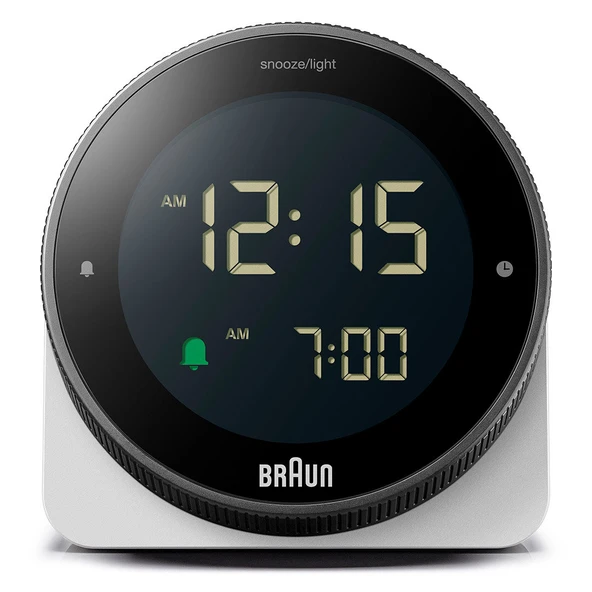 Braun BC24W Beyaz Dokunmatik Ekranlı Dijital Alarmlı Masa Saati