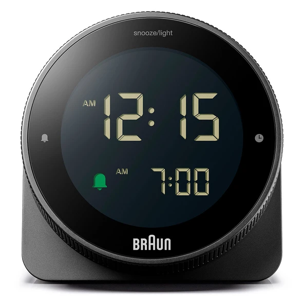 Braun BC24B Siyah Dokunmatik Ekranlı Dijital Alarmlı Masa Saati