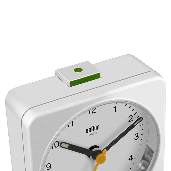 Braun BC03W Beyaz Klasik Seyahat Analog Alarmlı Masa Saati - Resim 4