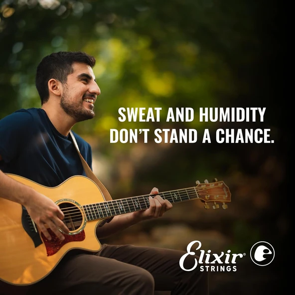 Elixir 11027 Nanoweb Phosphor Bronze Akustik Gitar Teli (11-52) - 5