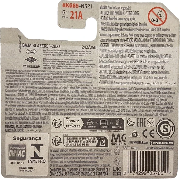 Hot Wheels - Land Rover Series Ii - Baja Blazers 10/10 - Hkg65 - Short Card - Track Stars - Bfgoodri - Resim 3