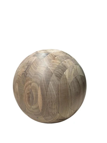 Ahşap Ceviz Sehpa Küresi Çap 25cm - Resim 3