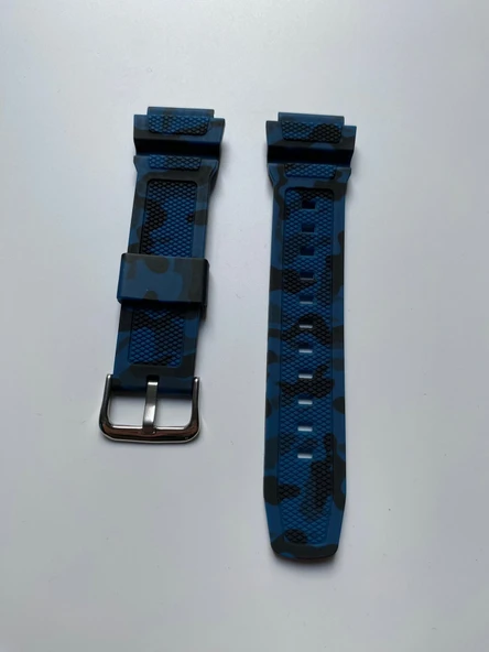 CK-2723BE CASIO AE-1400 UYUMLU MAVİ KAMUFLAJ KORDON ürün görseli 1