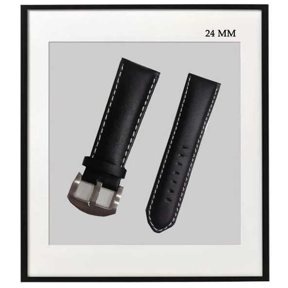 CR 24MM SİYAH DÜZ KORDON