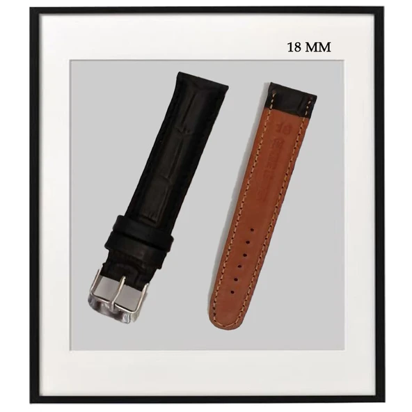 18 MM SİYAH DESENLİ DERİ KORDON