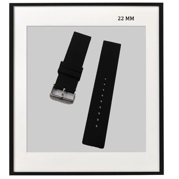 2540 22 MM SLİKON SİYAH KORDON ürün görseli 1