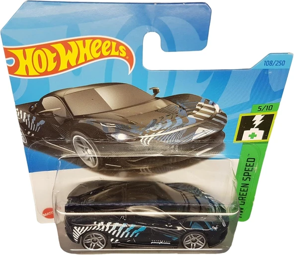 Hot Wheels - Automobili Pininfarina Pattista - Hw Green Speed 5/10 - Hkh57 - Short Card - Siyah - Ma - Resim 2