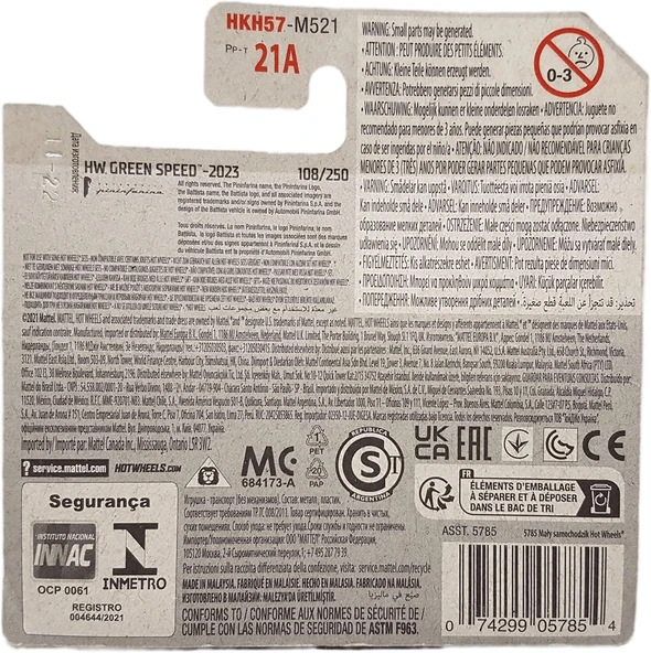 Hot Wheels - Automobili Pininfarina Pattista - Hw Green Speed 5/10 - Hkh57 - Short Card - Siyah - Ma - Resim 3