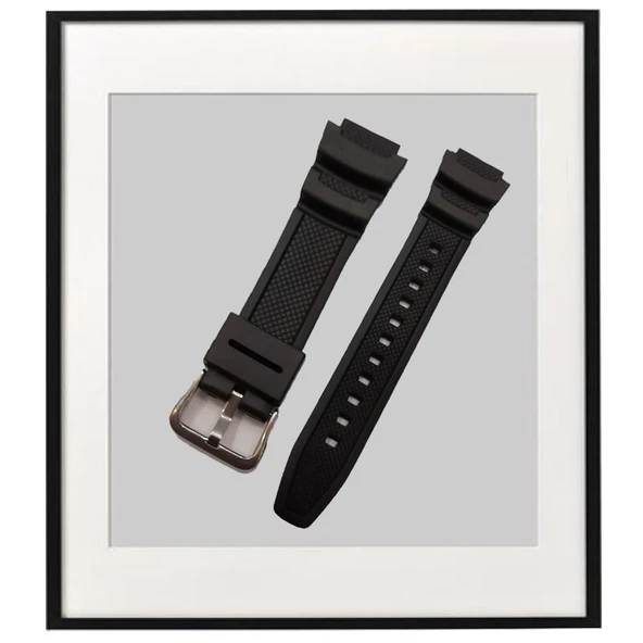 2218 / CASIO W-218-AE-1000  UYUMLU SİYAH PLASTİK KORDON