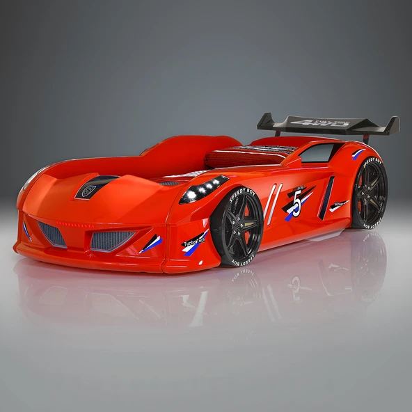 Arabalı Yatak, Jaguar Rüzgarlıklı Arabalı Yatak - Kırmızı ürün görseli