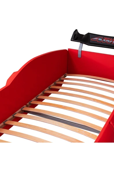 Vento Cooper Rüzgarlıklı Full Ledli Arabalı Yatak, Kırmızı - Resim 3