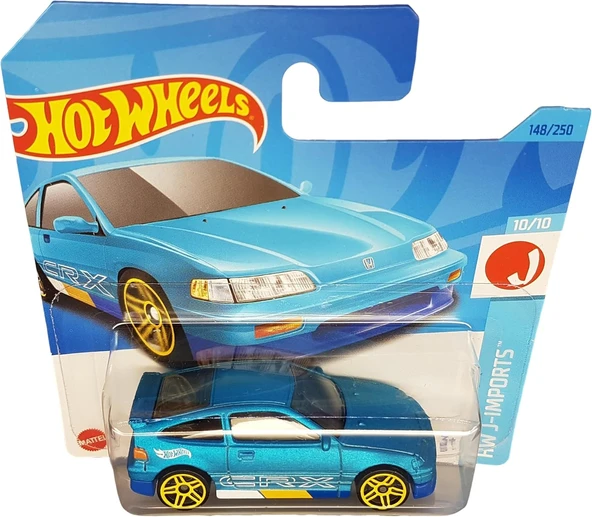 Hot Wheels - ´88 Honda Cr-X - Hw J-Imports 10/10 - Hkk68 - Short Card - Mavi - Mattel 2023 - Resim 2