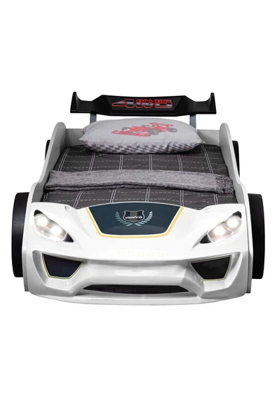 Arabalı Yatak, Vento Kumandalı Ledli Arabalı Yatak - Beyaz - Resim 4