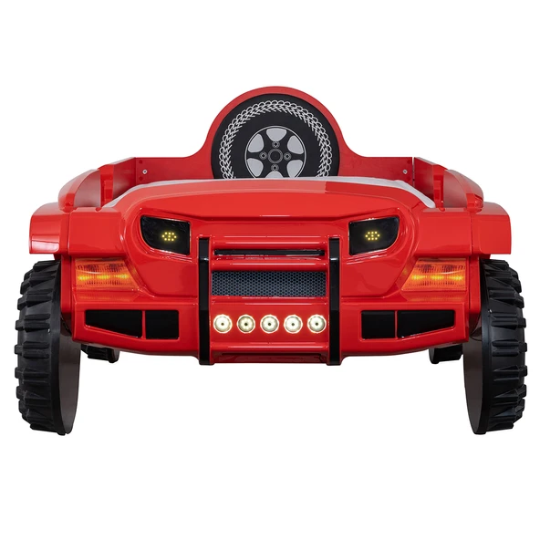 Arabalı Yatak, Jeep Lüx Ledli Arabalı Yatak - Kırmızı - 3